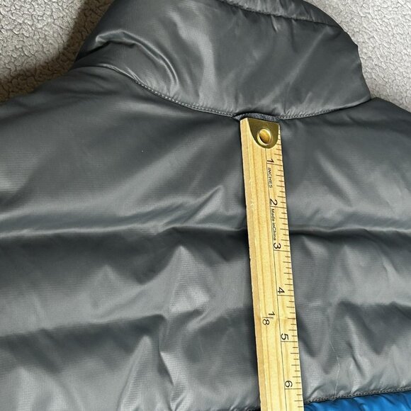 Eddie Bauer Vest Mens Large Blue Gray Down Puffer Quilted Insulated Zip Pockets - Picture 15 of 16
